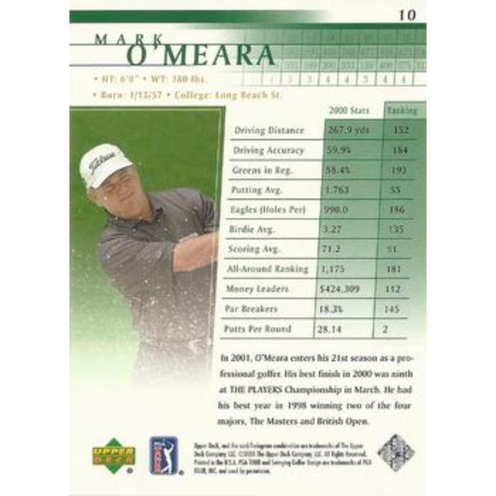 Mark O'Meara - 2001 Upper Deck Golf #10