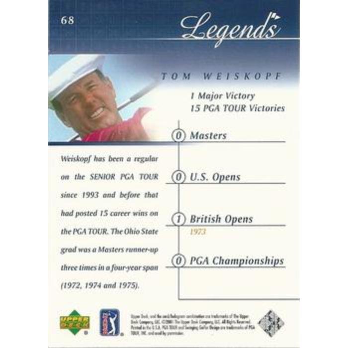 Tom Weiskopf - 2001 Upper Deck Golf #68