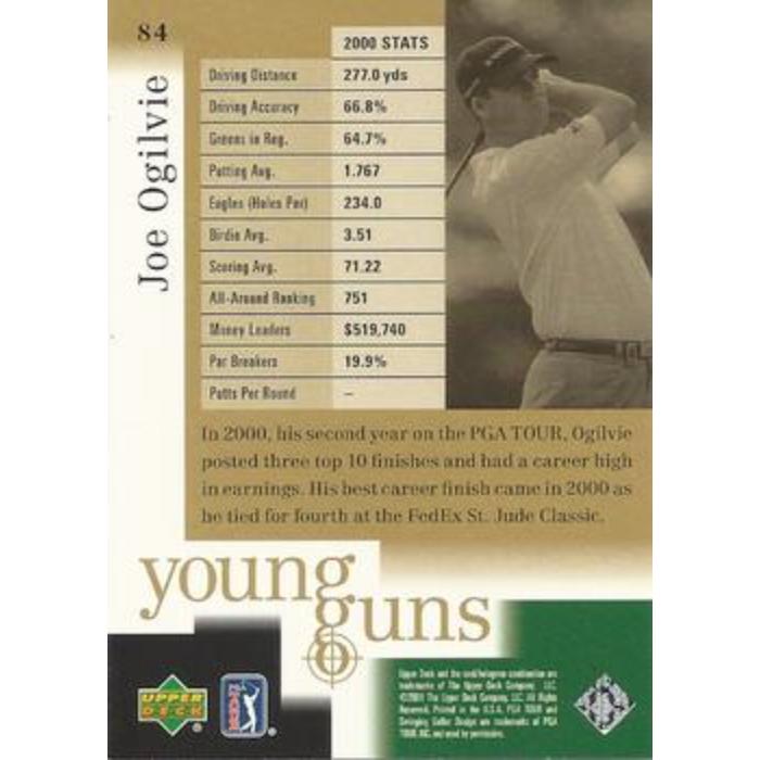 Joe Ogilvie (Young Gun Rookie) - 2001 Upper Deck Golf #84