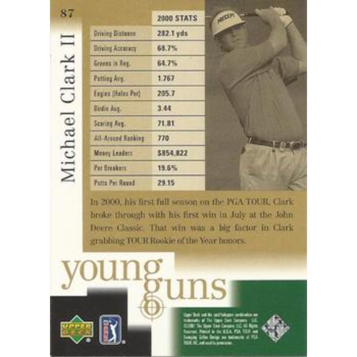Michael Clark II (Young Gun Rookie) - 2001 Upper Deck Golf #87