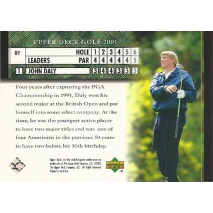 John Daly (Leaderboard) - 2001 Upper Deck Golf #89