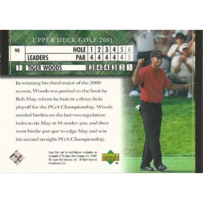 Tiger Woods (Leaderboard) - 2001 Upper Deck Golf #90