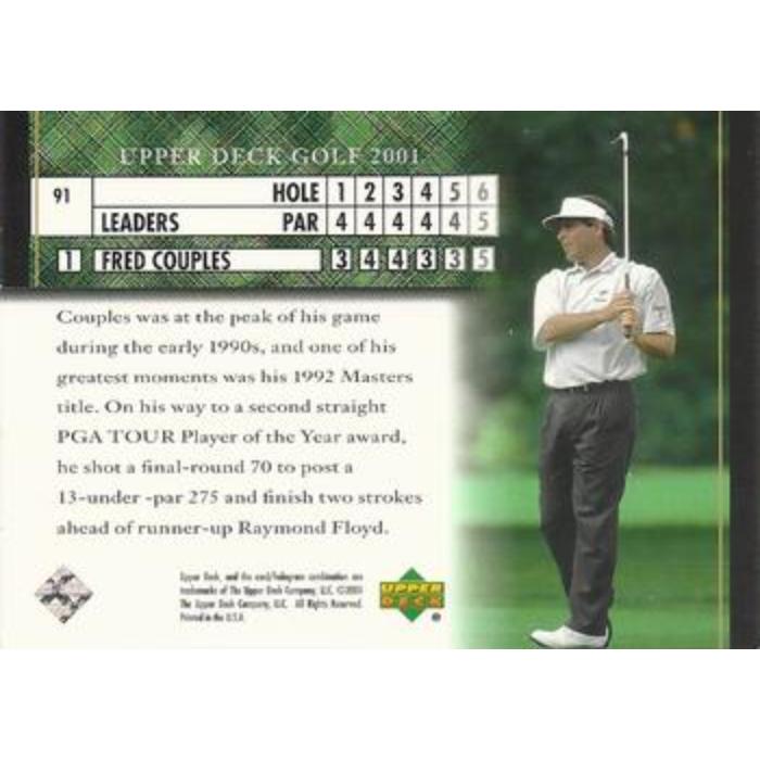 Fred Couples (Leaderboard) - 2001 Upper Deck Golf #91