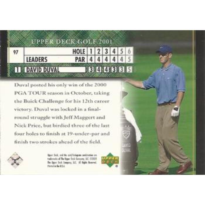 David Duval (Leaderboard) - 2001 Upper Deck Golf #97
