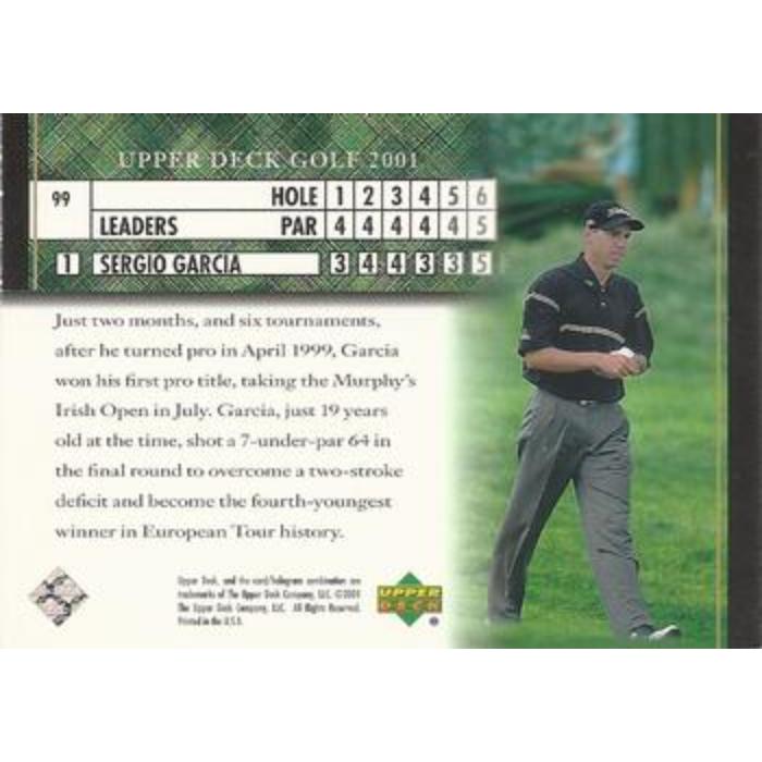 Sergio Garcia (Leaderboard) - 2001 Upper Deck Golf #99