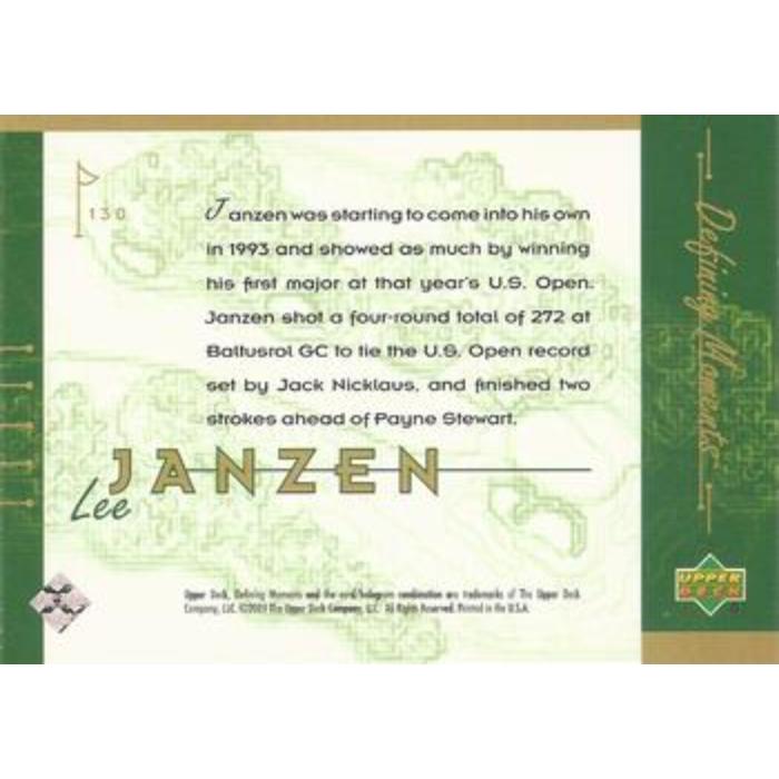 Lee Janzen (Defining Moments) - 2001 Upper Deck Golf #130