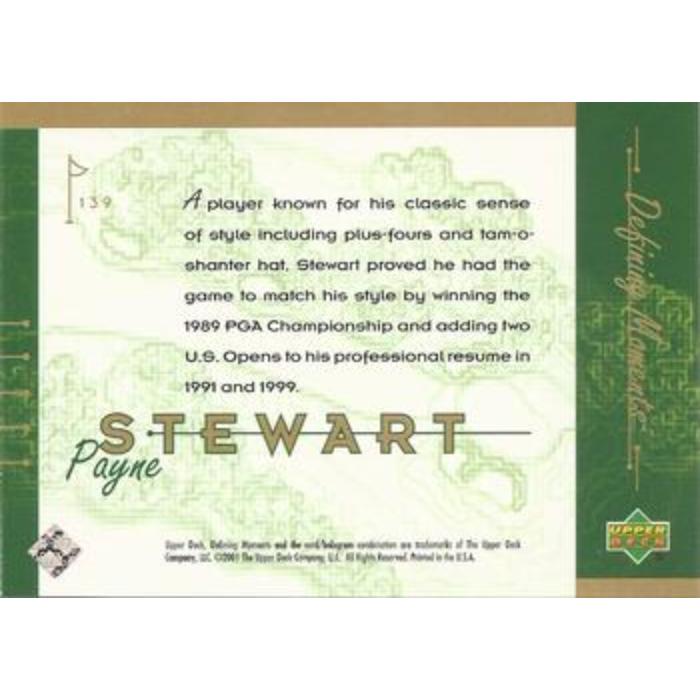 Payne Stewart (Defining Moments) - 2001 Upper Deck Golf #139
