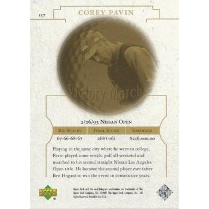 Corey Pavin (Victory Match) - 2001 Upper Deck Golf #157