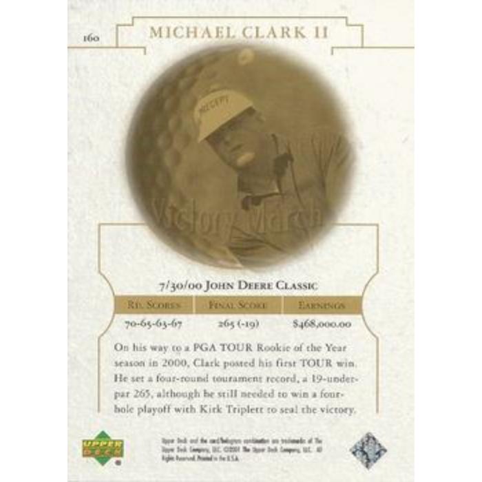 Michael Clark II (Victory Match) - 2001 Upper Deck Golf #160