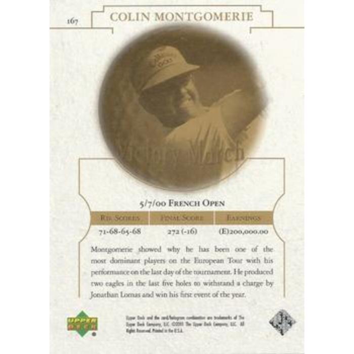 Colin Montgomerie (Victory Match) - 2001 Upper Deck Golf #167