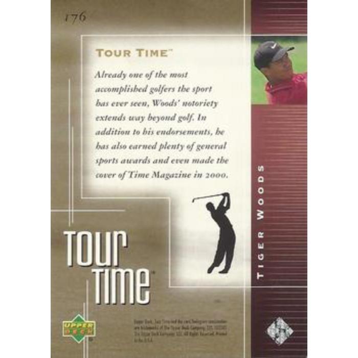 Tiger Woods (Tour Time) - 2001 Upper Deck Golf #176