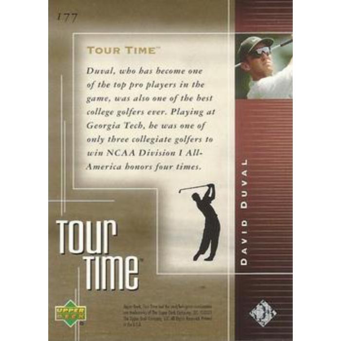 David Duval (Tour Time) - 2001 Upper Deck Golf #177