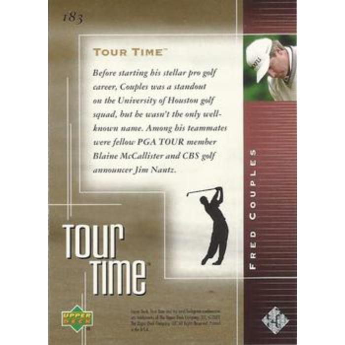 Fred Couples (Tour Time) - 2001 Upper Deck Golf #183