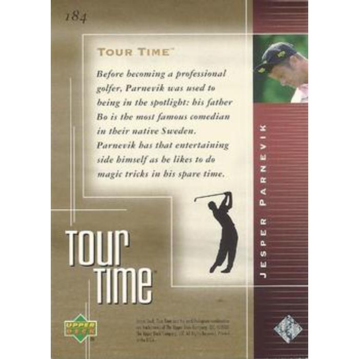 Jesper Parnevik (Tour Time) - 2001 Upper Deck Golf #184