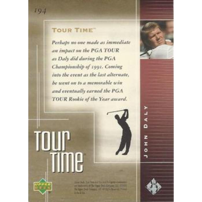 John Daly (Tour Time) - 2001 Upper Deck Golf #194