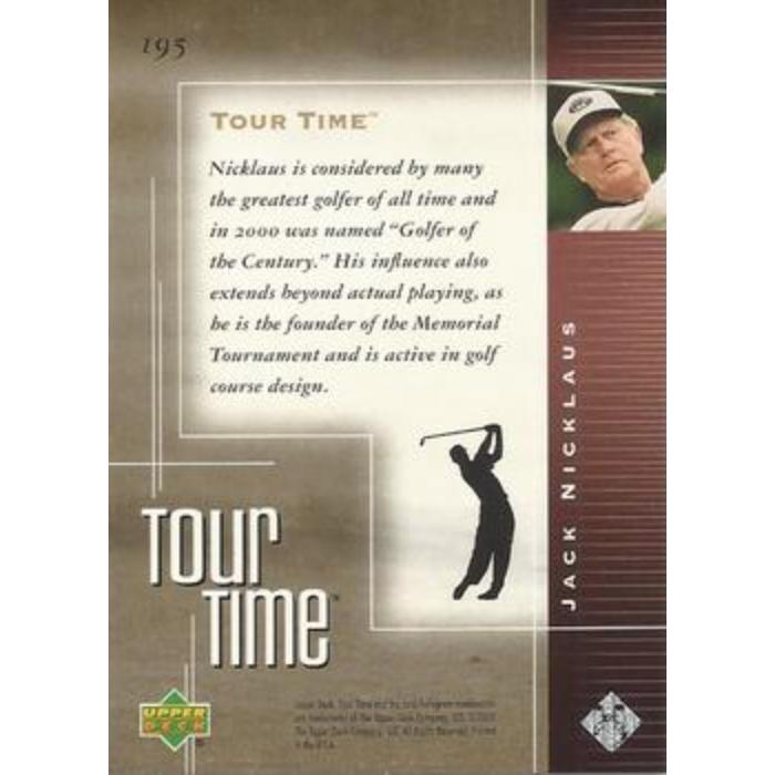 Jack Nicklaus (Tour Time) - 2001 Upper Deck Golf #195