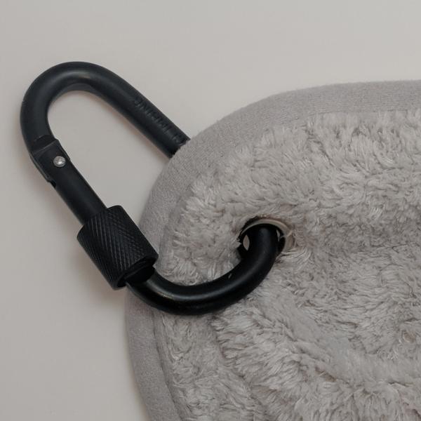 Golf Bag Towel carabiner close-up