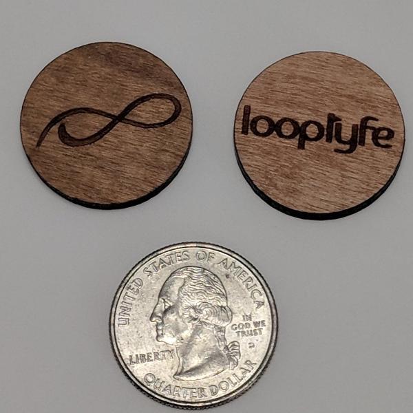 Cherry Wood Ball Marker size comparison