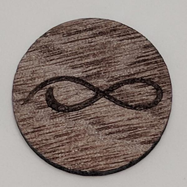Walnut Wood Ball Marker up close