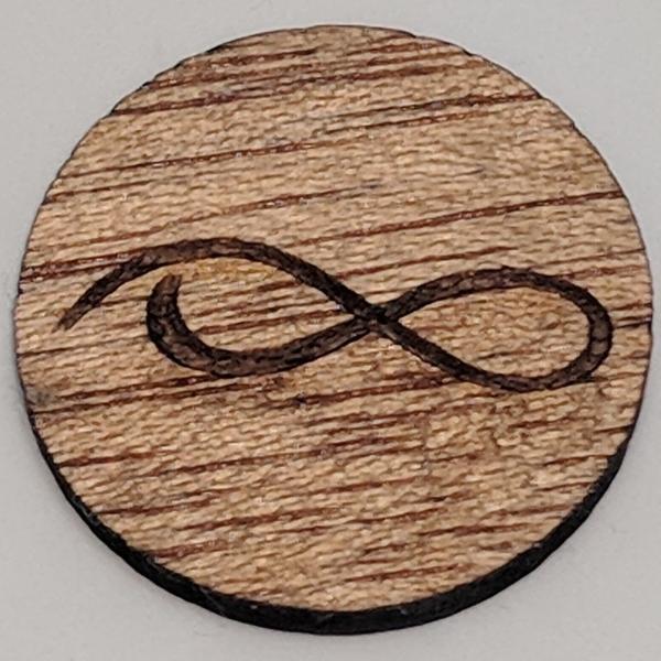 Mahogany Wood Ball Marker up close