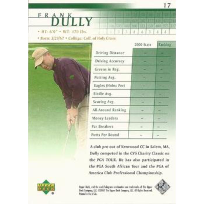 Frank Dully (Rookie) - 2001 Upper Deck Golf #17