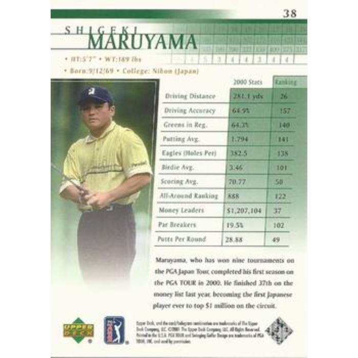 Shigeki Maruyama (Rookie) - 2001 Upper Deck Golf #38