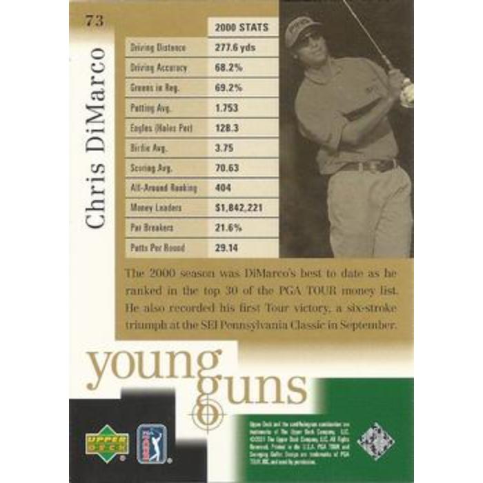 Chris DiMarco (Young Gun Rookie) - 2001 Upper Deck Golf #73