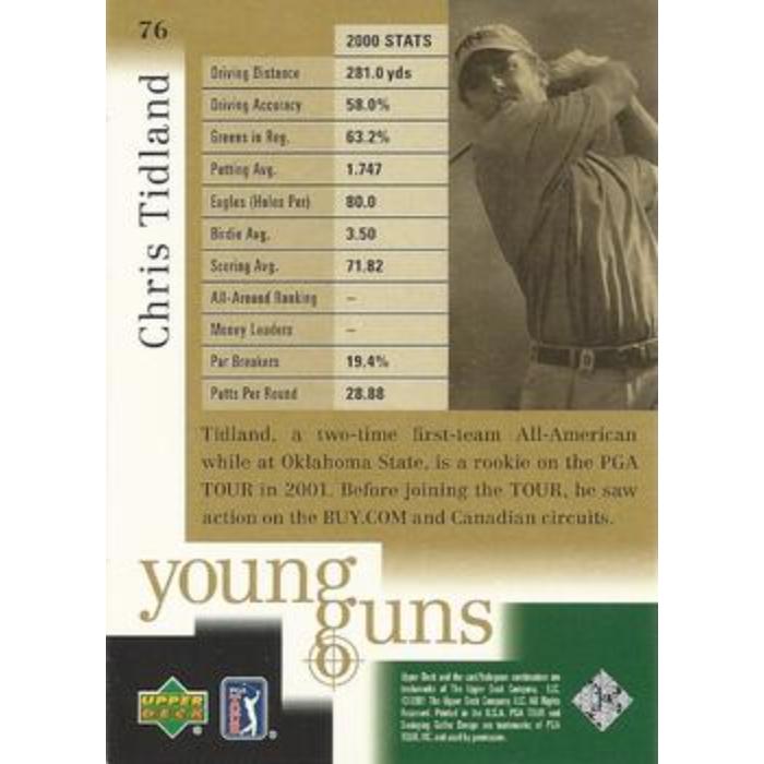 Chris Tidland (Young Gun Rookie) - 2001 Upper Deck Golf #76