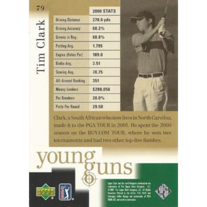 Tim Clark (Young Gun Rookie) - 2001 Upper Deck Golf #79