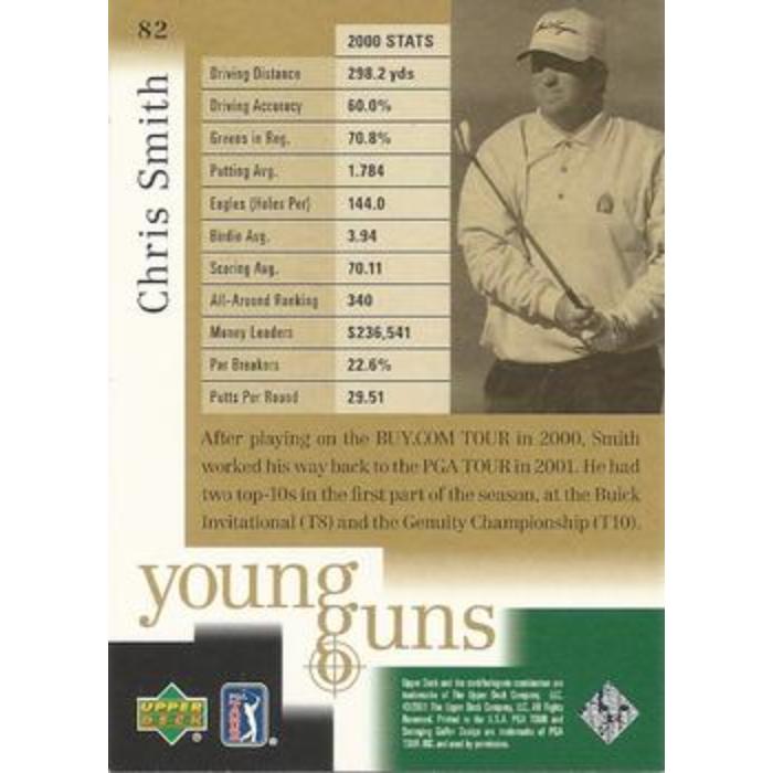 Chris Smith (Young Gun Rookie) - 2001 Upper Deck Golf #82
