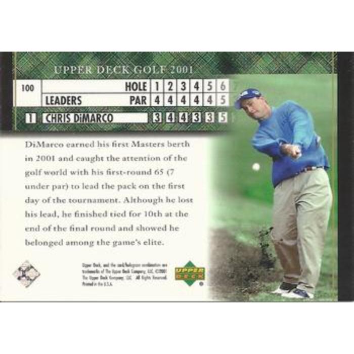 Chris DiMarco (Leaderboard) - 2001 Upper Deck Golf #100