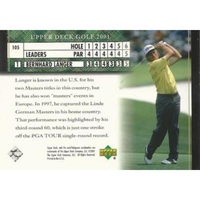 Bernhard Langer (Leaderboard) - 2001 Upper Deck Golf #105