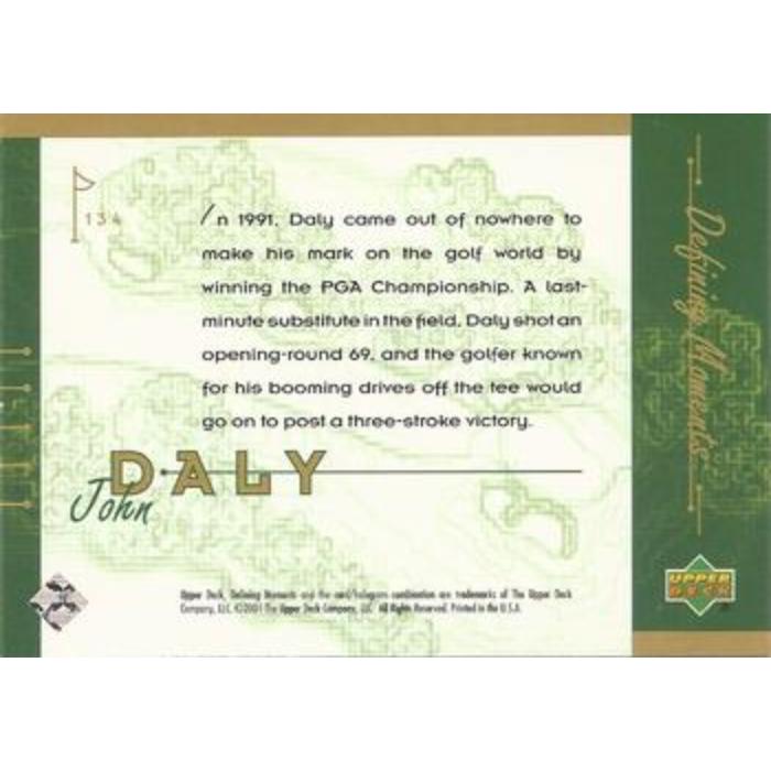 John Daly (Defining Moments) - 2001 Upper Deck Golf #134