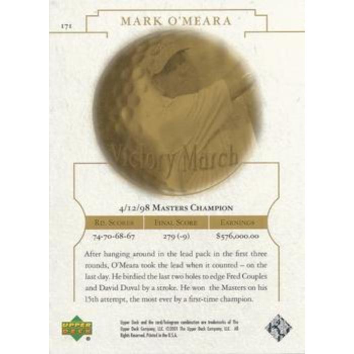 Mark O'Meara (Victory Match) - 2001 Upper Deck Golf #171