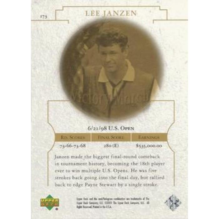 Lee Janzen (Victory Match) - 2001 Upper Deck Golf #173