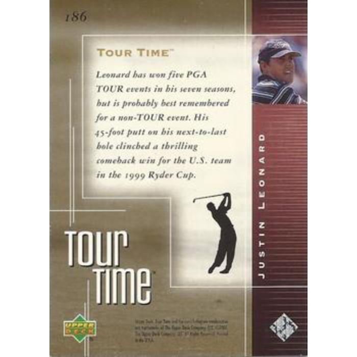 Justin Leonard (Tour Time) - 2001 Upper Deck Golf #186