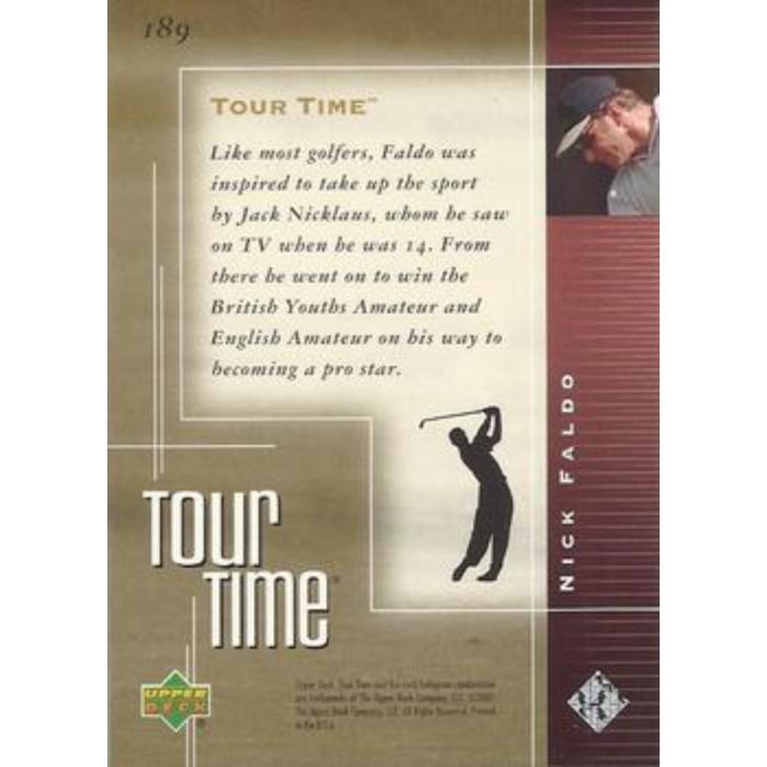 Nick Faldo (Tour Time) - 2001 Upper Deck Golf #189