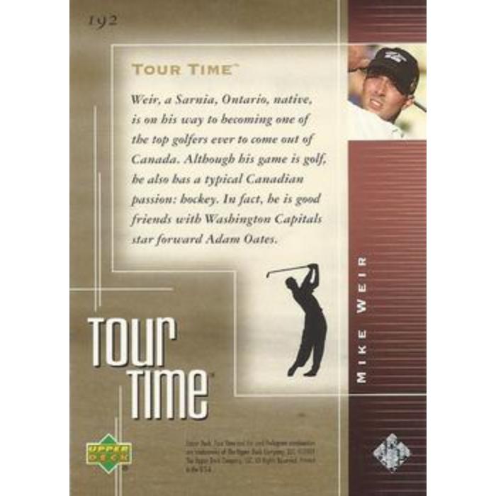 Mike Weir (Tour Time) - 2001 Upper Deck Golf #192