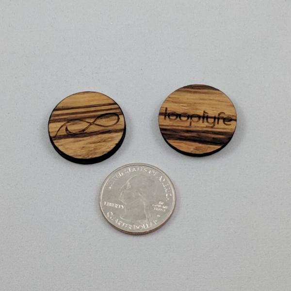 Zebrawood Ball Marker size comparrison